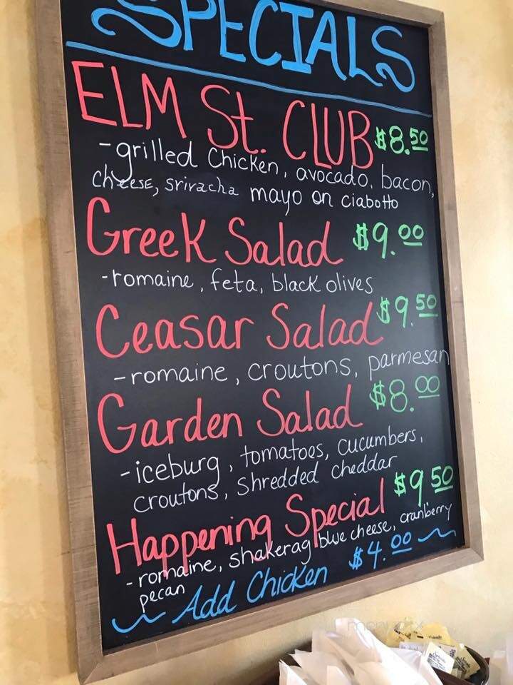 Happenings on Elm - Lumberton, NC menu_pic