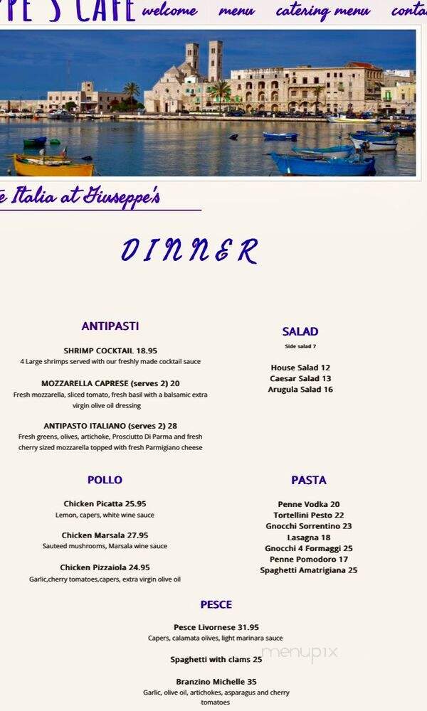 Giuseppe's Cafe' - Boca Raton, FL menu_pic