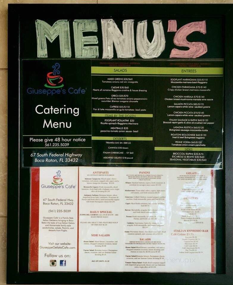 Giuseppe's Cafe' - Boca Raton, FL menu_pic