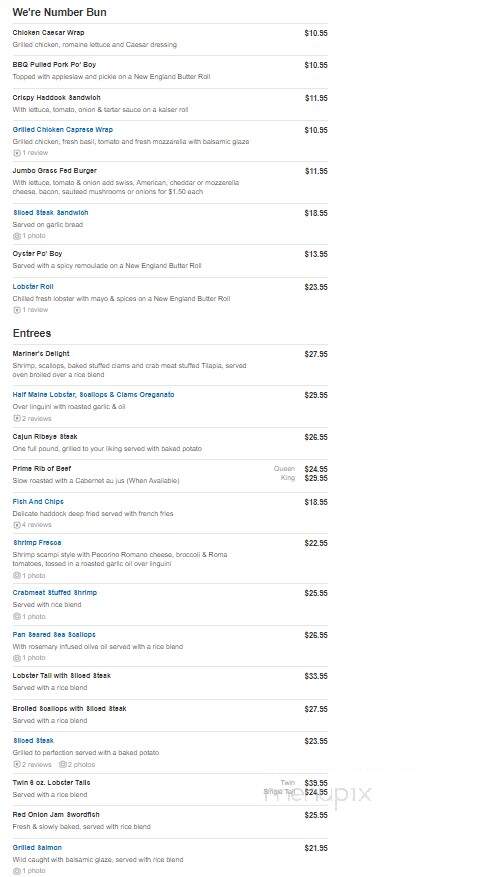 Frank Guido's Port of Call - Catskill, NY menu_pic