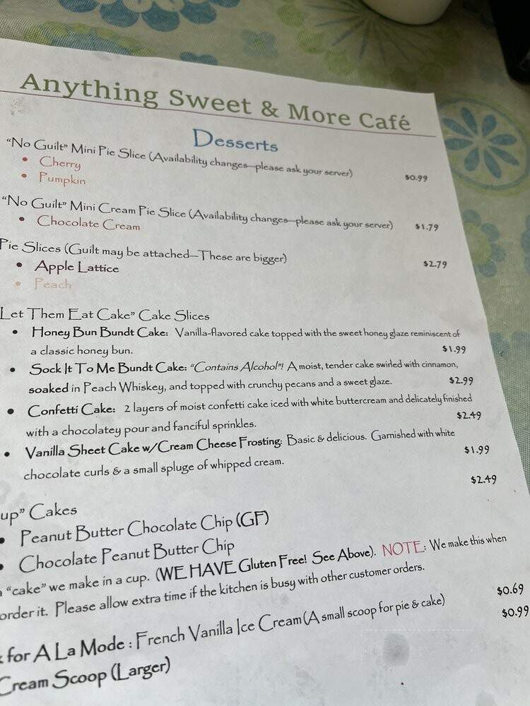 Anything Sweet & More Cafe - Winterset, IA
