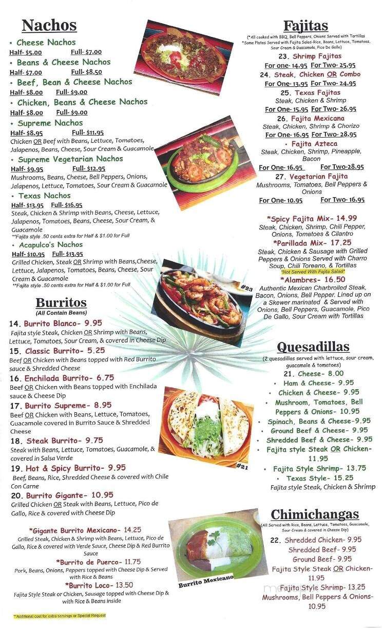 El Patron Mexican Grille - Navarre, FL menu_pic