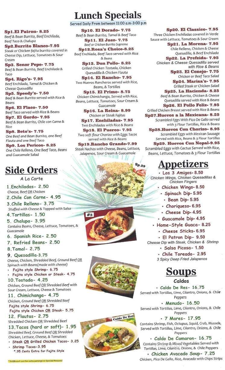 El Patron Mexican Grille - Navarre, FL menu_pic