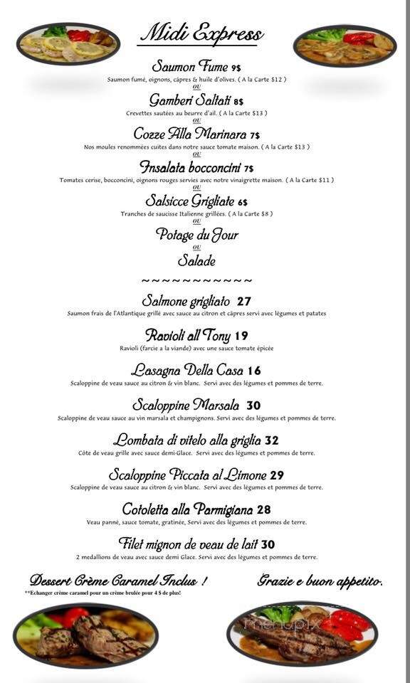 Restaurant Di Menna - Montreal, QC menu_pic