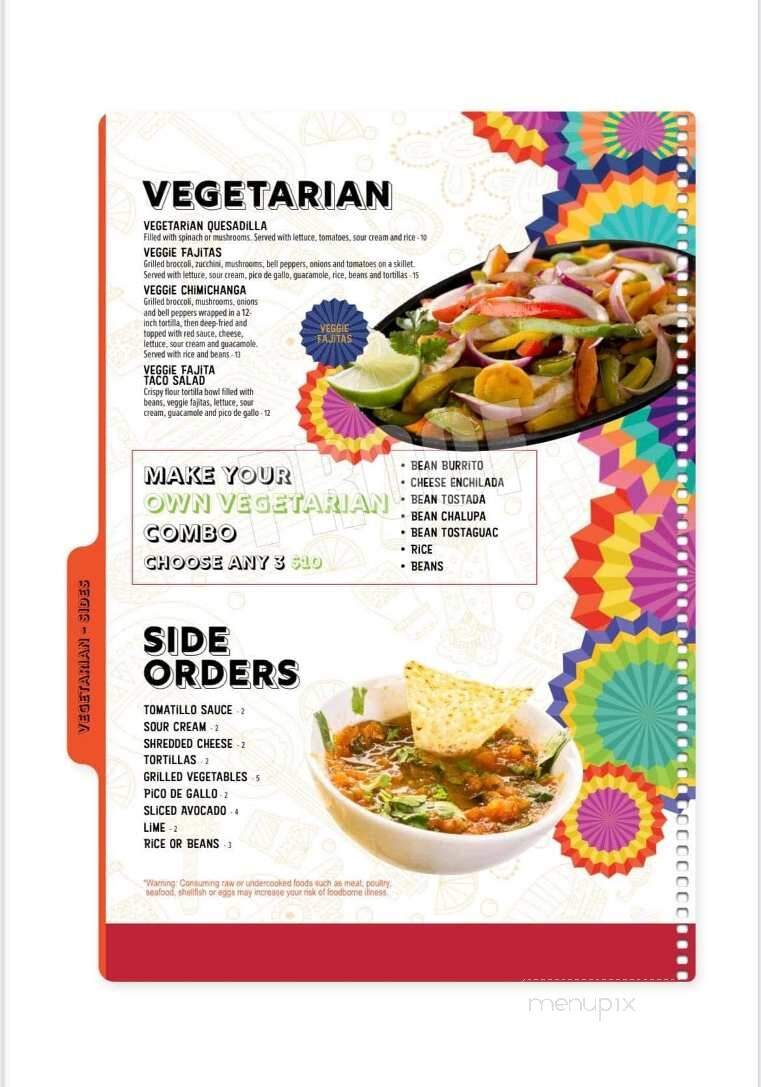La Fiesta Mexican Restaurant - Morton, IL menu_pic