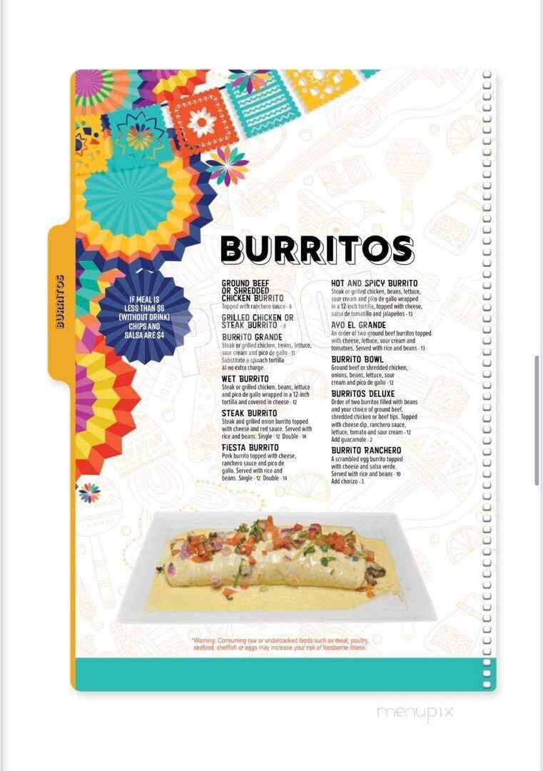 La Fiesta Mexican Restaurant - Morton, IL menu_pic