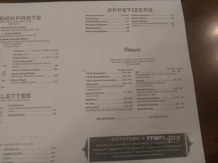 Town & Country Restaurant - Aledo, IL menu_pic