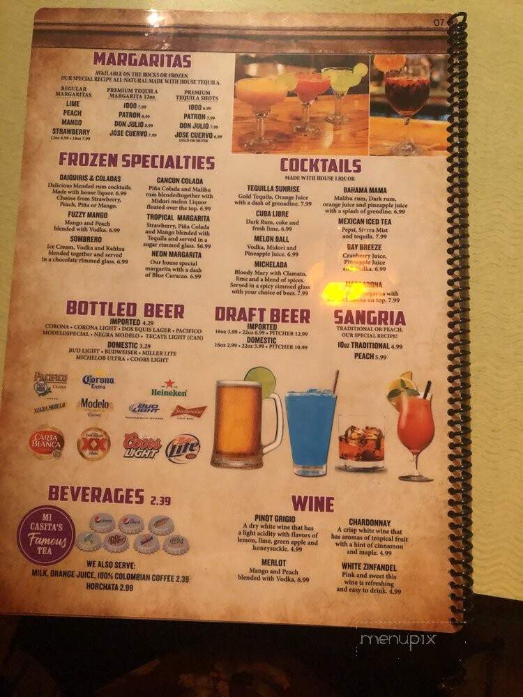 Mi Casita Restaurante - Laurinburg, NC menu_pic