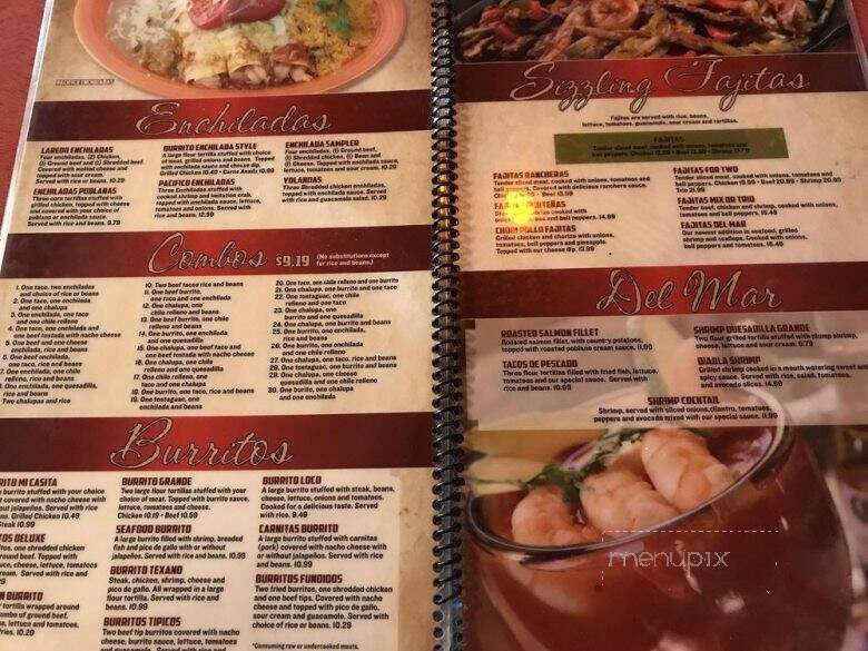 Mi Casita Restaurante - Laurinburg, NC menu_pic