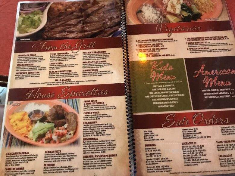 Mi Casita Restaurante - Laurinburg, NC menu_pic
