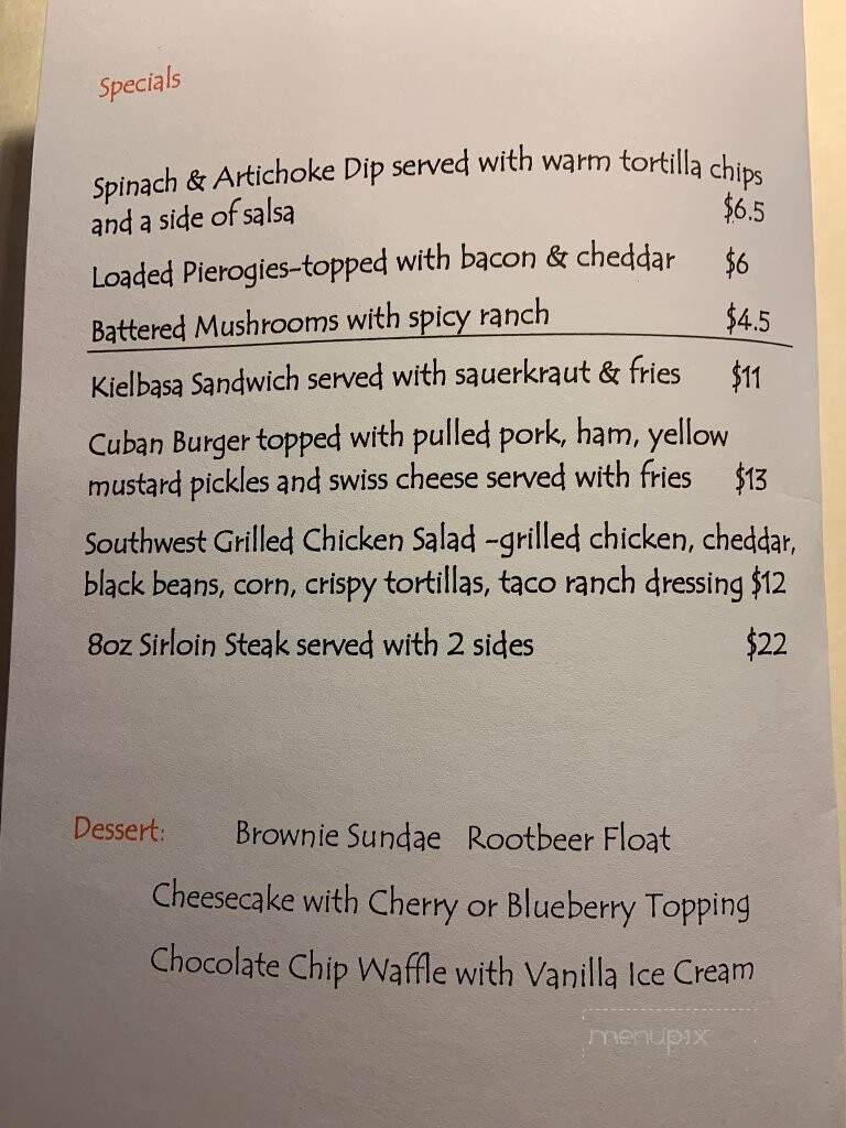 Reiley's Pub - Jim Thorpe, PA menu_pic