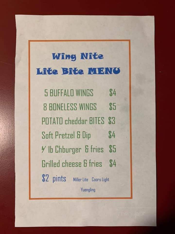 Reiley's Pub - Jim Thorpe, PA menu_pic