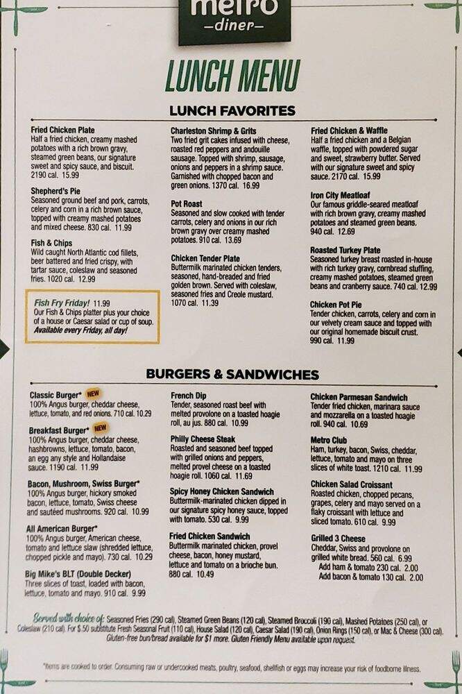 Metro Diner - Saint Petersburg, FL menu_pic