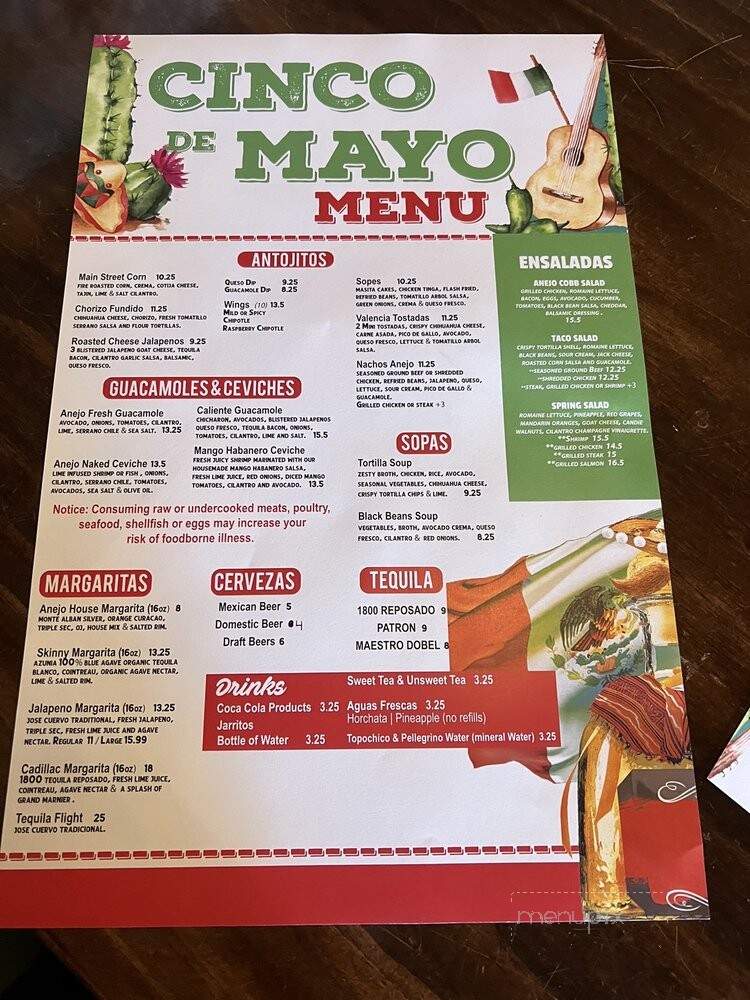 Anejo Cocina Ponte Vedra - Ponte Vedra Beach, FL menu_pic