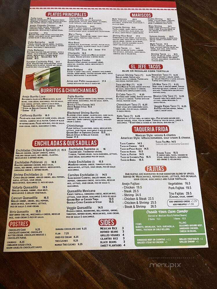 Anejo Cocina Ponte Vedra - Ponte Vedra Beach, FL menu_pic
