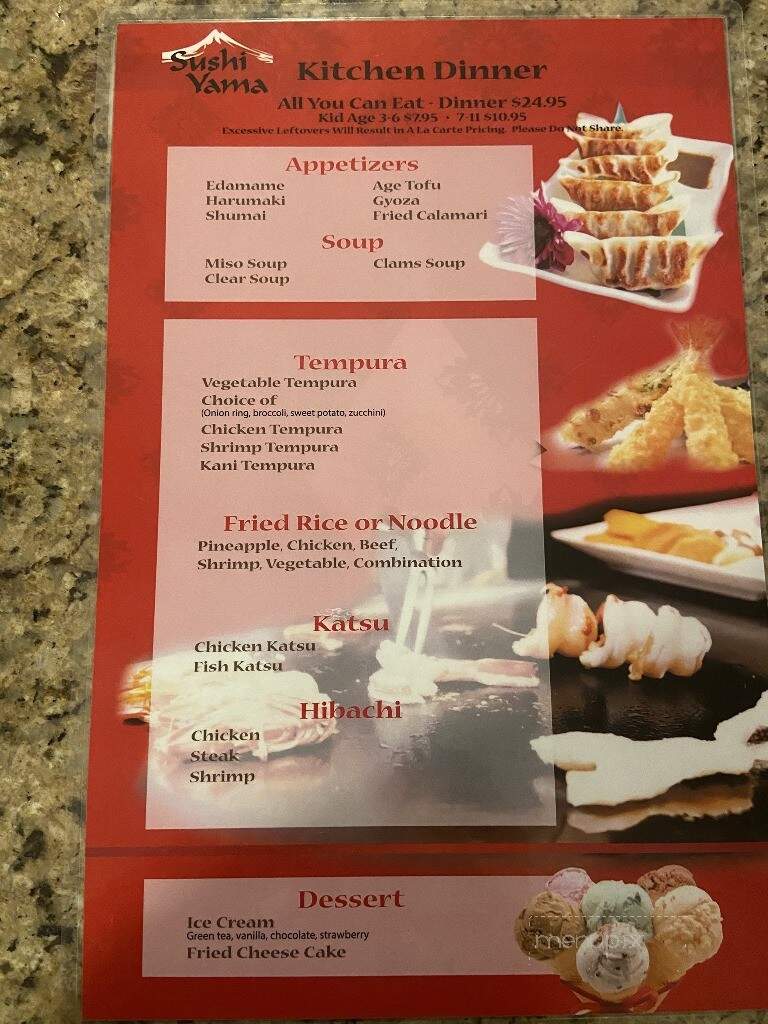 Sushi Yama - Tampa, FL menu_pic