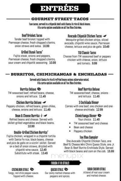 Tumbleweed Southwest Grill - Newark, OH menu_pic