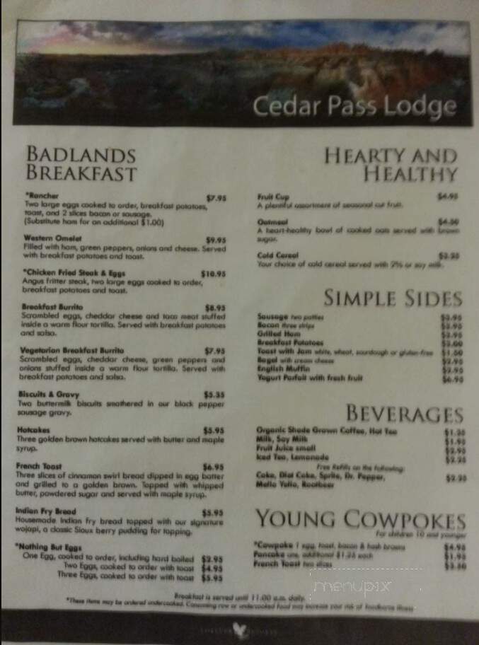 Cedar Pass Lodge Restaurant - Interior, SD