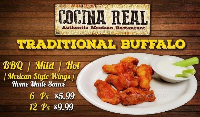 Cocina Real - Lawrenceburg, TN menu_pic