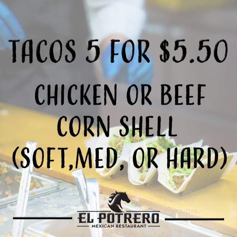 El Potrero - Owosso, MI menu_pic