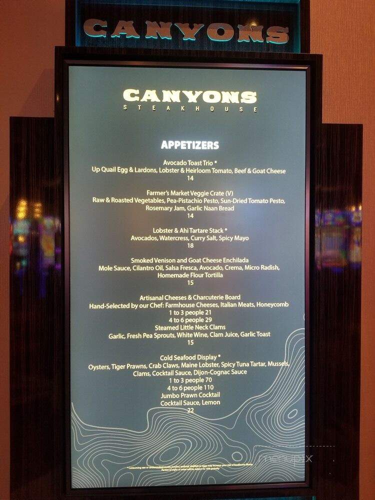 Soboba Steakhouse at Soboba Casino - San Jacinto, CA menu_pic