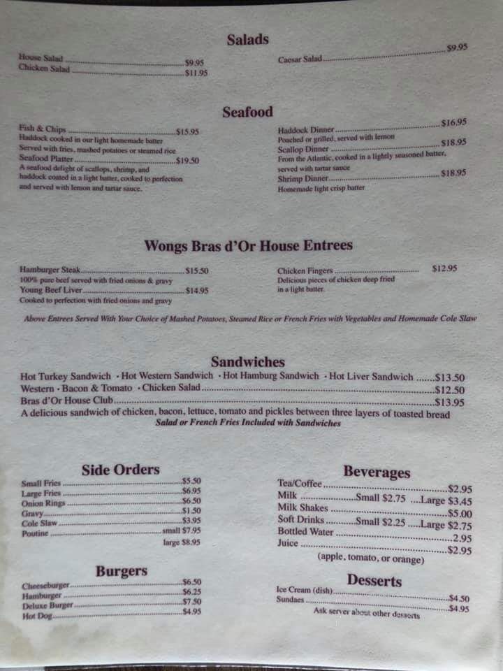 Wong's Restaurant - Baddeck, NS