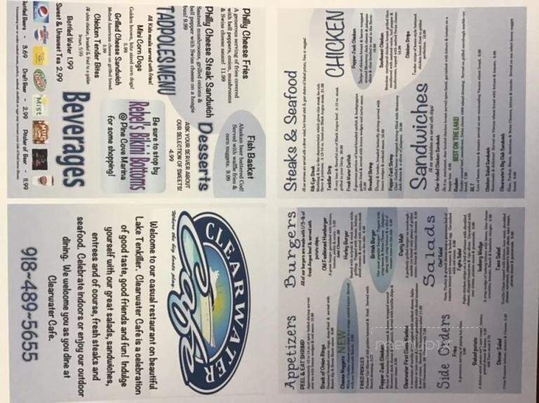 Clearwater Cafe - Gore, OK menu_pic