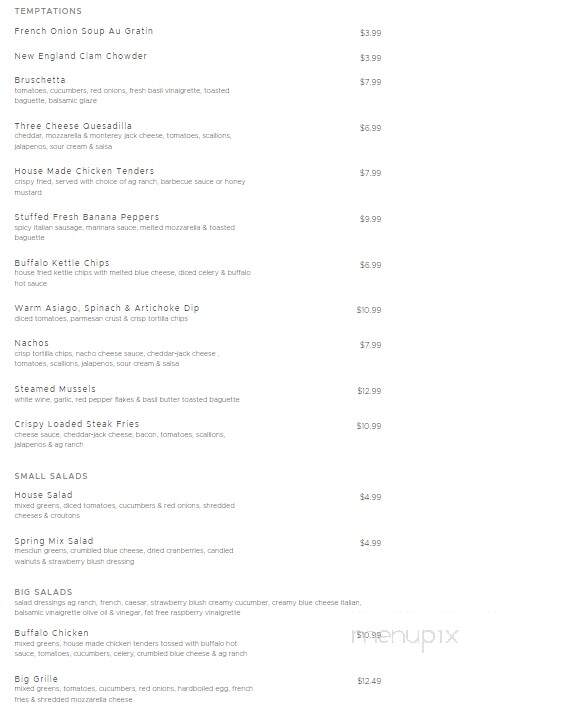 Allegheny Grille - Foxburg, PA menu_pic