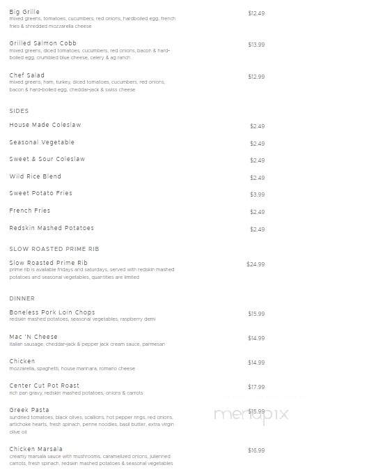 Allegheny Grille - Foxburg, PA menu_pic