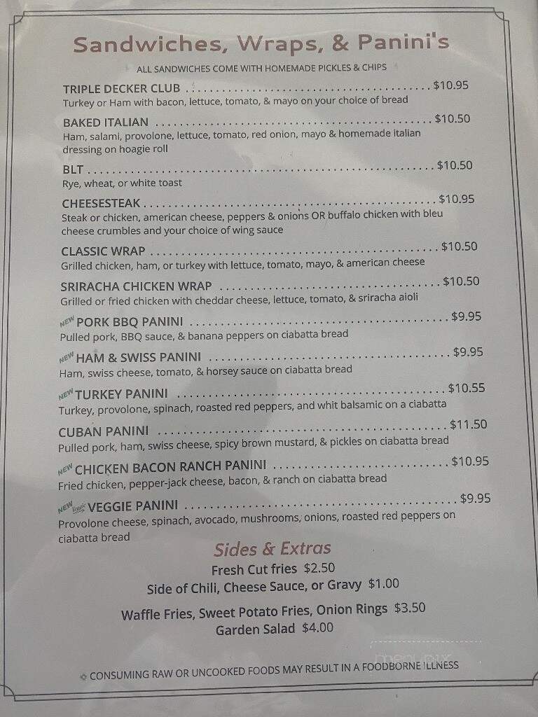 Blue Ridge Trail Golf Club - Mountain Top, PA menu_pic