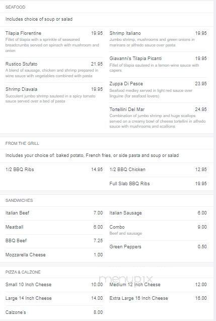 Binanti's Taste Of Italy - Silver Lake, WI menu_pic