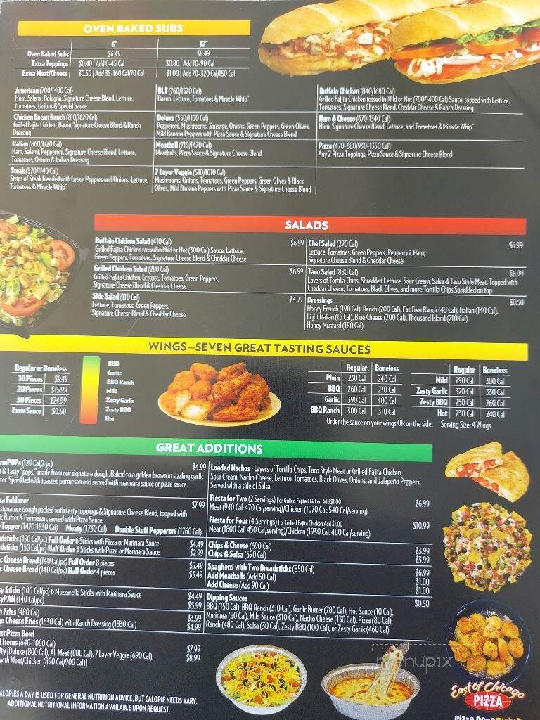 East of Chicago Pizza - Fremont, OH menu_pic