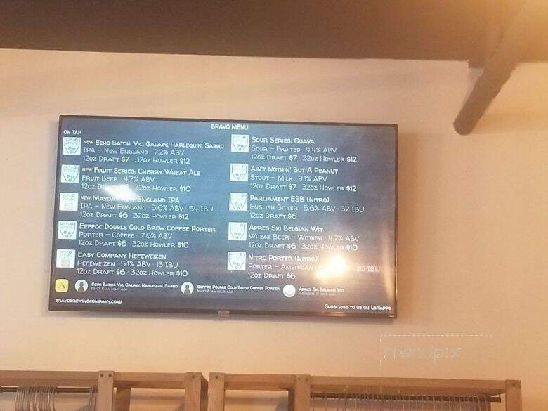 Bravo Brewing - Burrillville, RI menu_pic