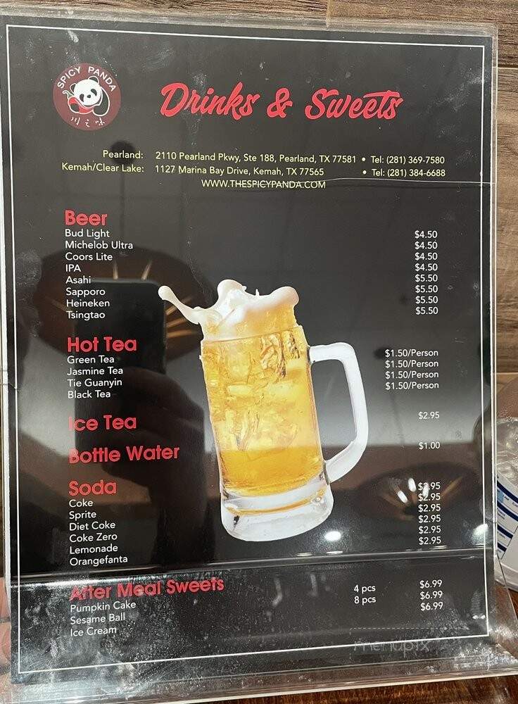 Spicy Panda - Pearland, TX menu_pic