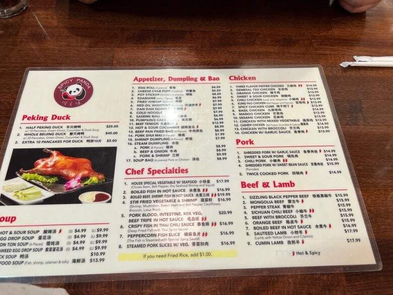 Spicy Panda - Pearland, TX menu_pic