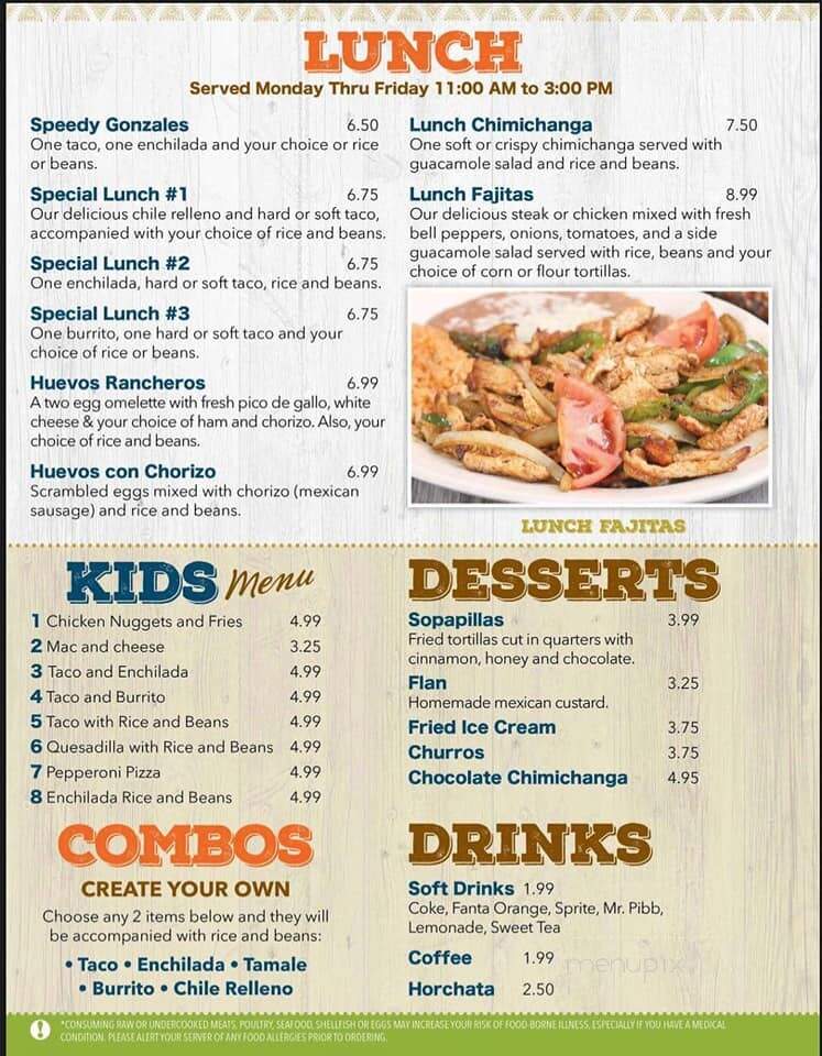 El Mezcal - Bowdon, GA menu_pic