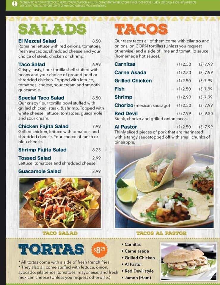 El Mezcal - Bowdon, GA menu_pic