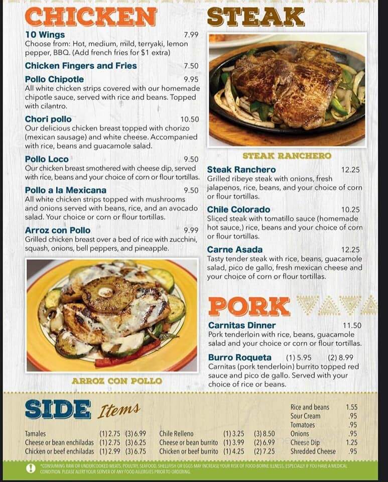El Mezcal - Bowdon, GA menu_pic