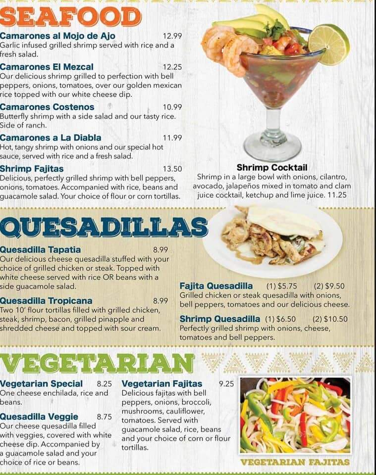 El Mezcal - Bowdon, GA menu_pic