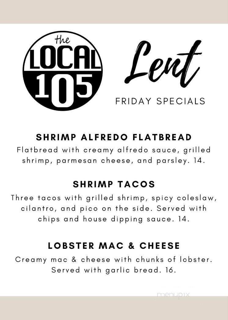 The Local 105 - New Prague, MN menu_pic