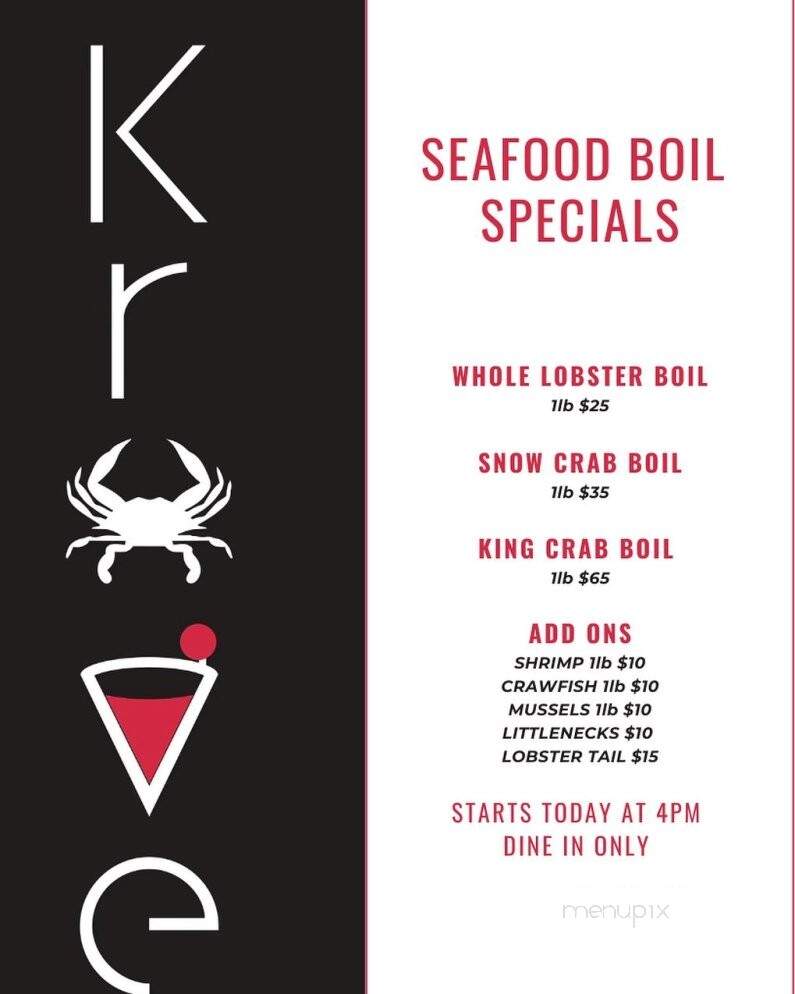 Krave Restaurant and Bar - New Bedford, MA menu_pic
