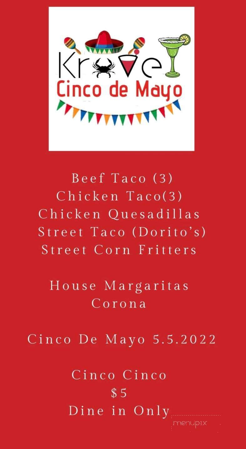 Krave Restaurant and Bar - New Bedford, MA menu_pic