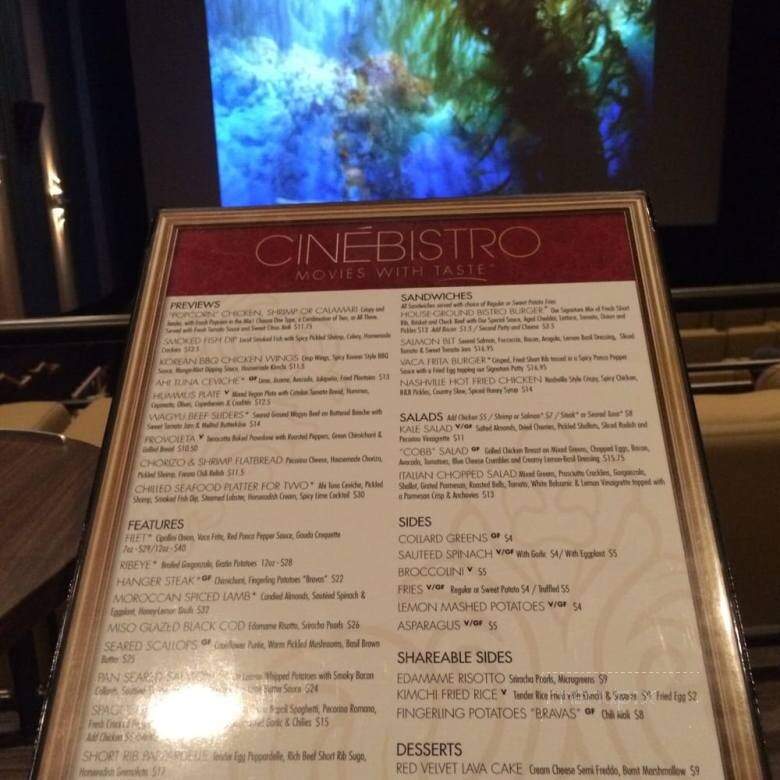 CineBistro at Westfield Southgate - Sarasota, FL