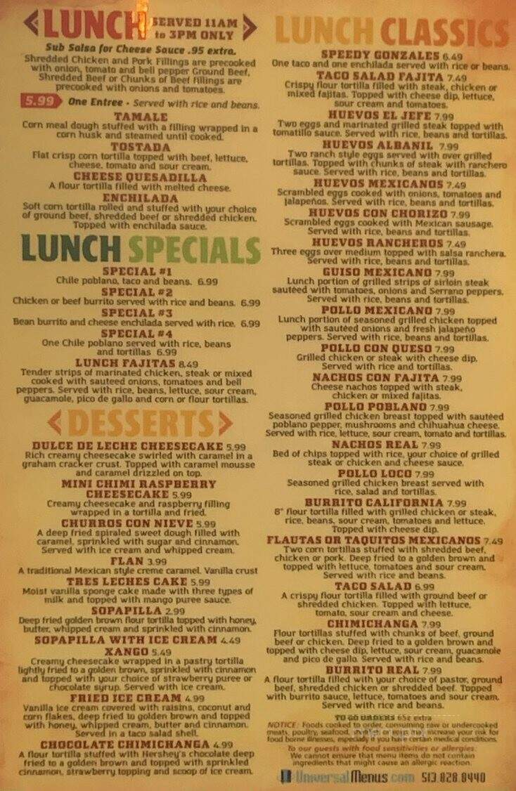 El Molcajete - Russellville, KY menu_pic