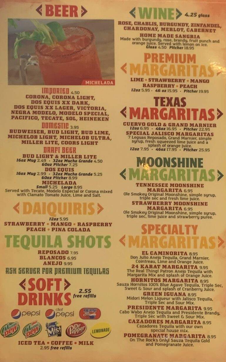El Molcajete - Russellville, KY menu_pic