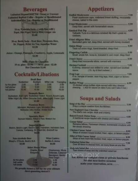Williams Landing - Astor, FL menu_pic