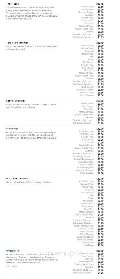 Gregg's Restaurant - North Kingstown, RI menu_pic