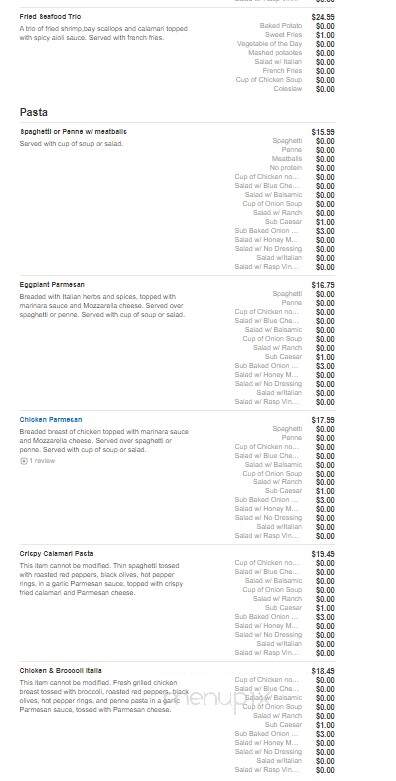 Gregg's Restaurant - North Kingstown, RI menu_pic