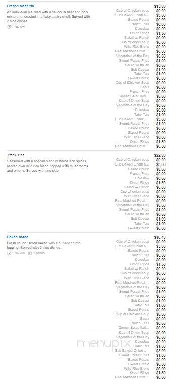 Gregg's Restaurant - North Kingstown, RI menu_pic