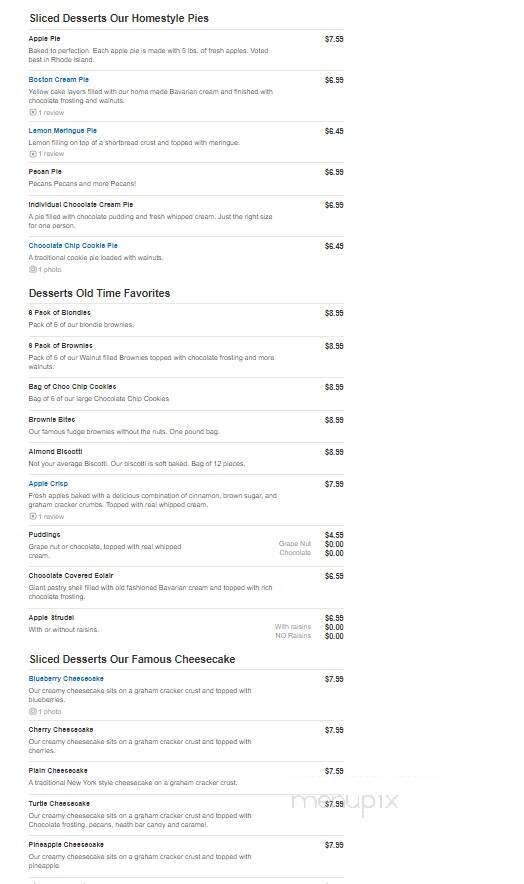 Gregg's Restaurant - North Kingstown, RI menu_pic